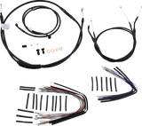 Complete Black Vinyl Handlebar Cable/Line Kit for Ape Hangers