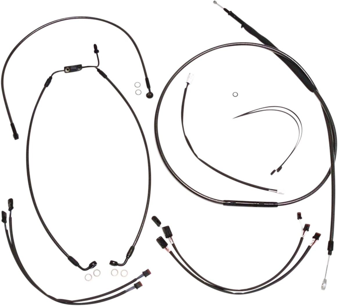 Black Pearl™ Designer Handlebar Installation Kit - 12"-14" - '16-'17 FXDLS