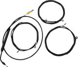 Standard Midnight Braided Handlebar Cable/Brake Line Kit — Ape Hanger