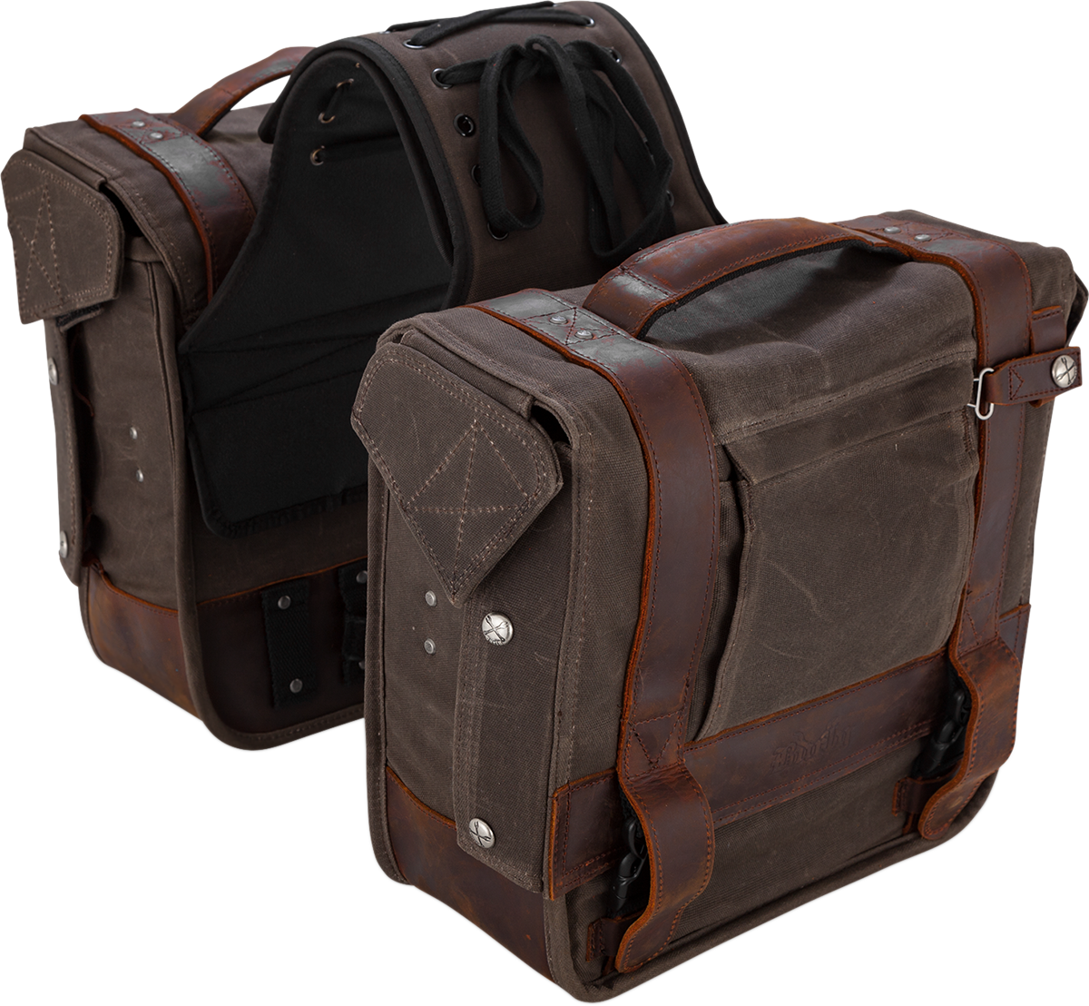 Throw-over Saddlebag — Wet-Waxed Cotton/Leather
