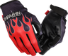 Stealth Leather Palm Flame Gloves