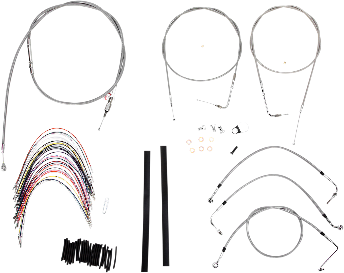 Complete Stainless Braided Handlebar Cable/Brake Line Kit