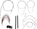 Complete Stainless Braided Handlebar Cable/Brake Line Kit