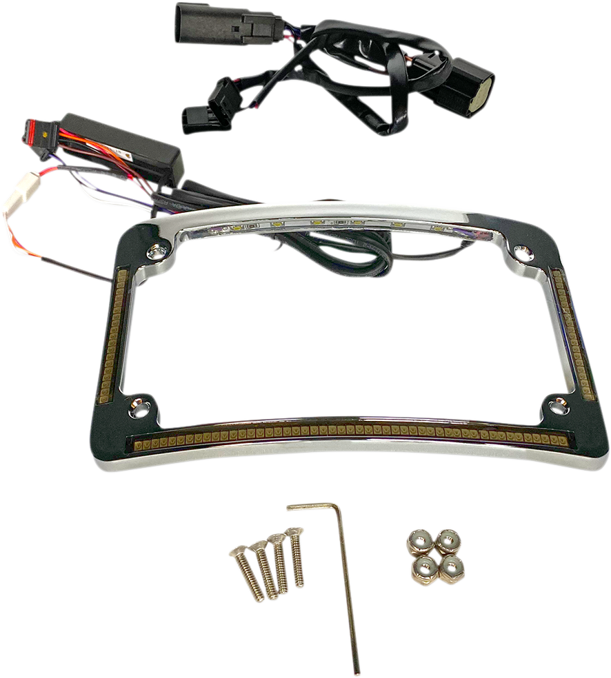 LED Radius License Plate Frame