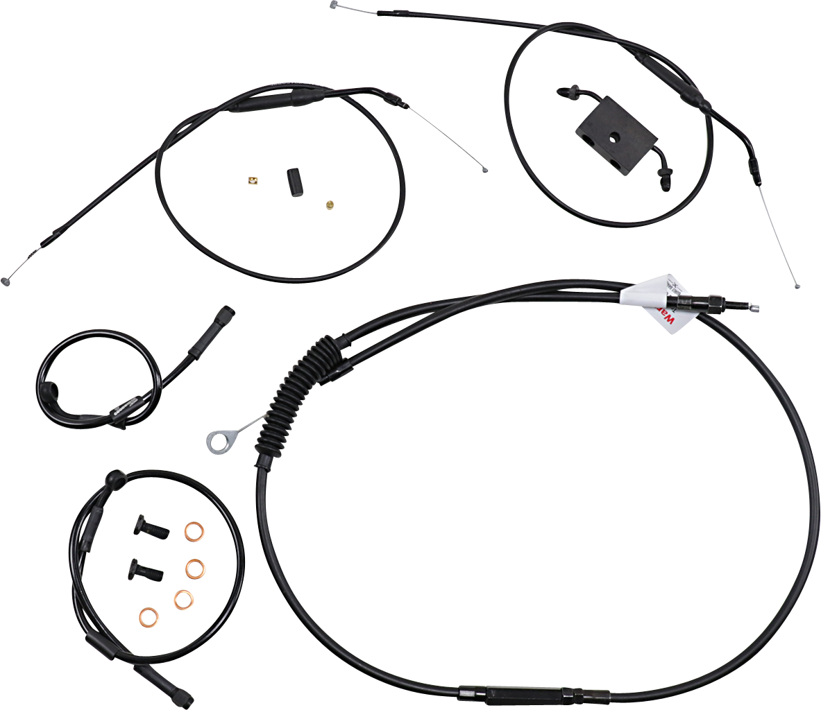 Extended Handlebar Cable and Brake Line Kit for Sportsters with ABS