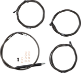Standard Midnight Braided Handlebar Cable/Brake Line Kit — Ape Hanger