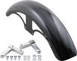 Hugger Series Front Fender with Mounting Blocks for Softail/Dyna