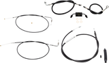 Standard Black Vinyl Handlebar Cable/Brake Line Kit — Mini/Ape Hanger