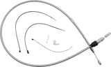 Polished Stainless Quick Connect Upper Clutch Cable - 46"