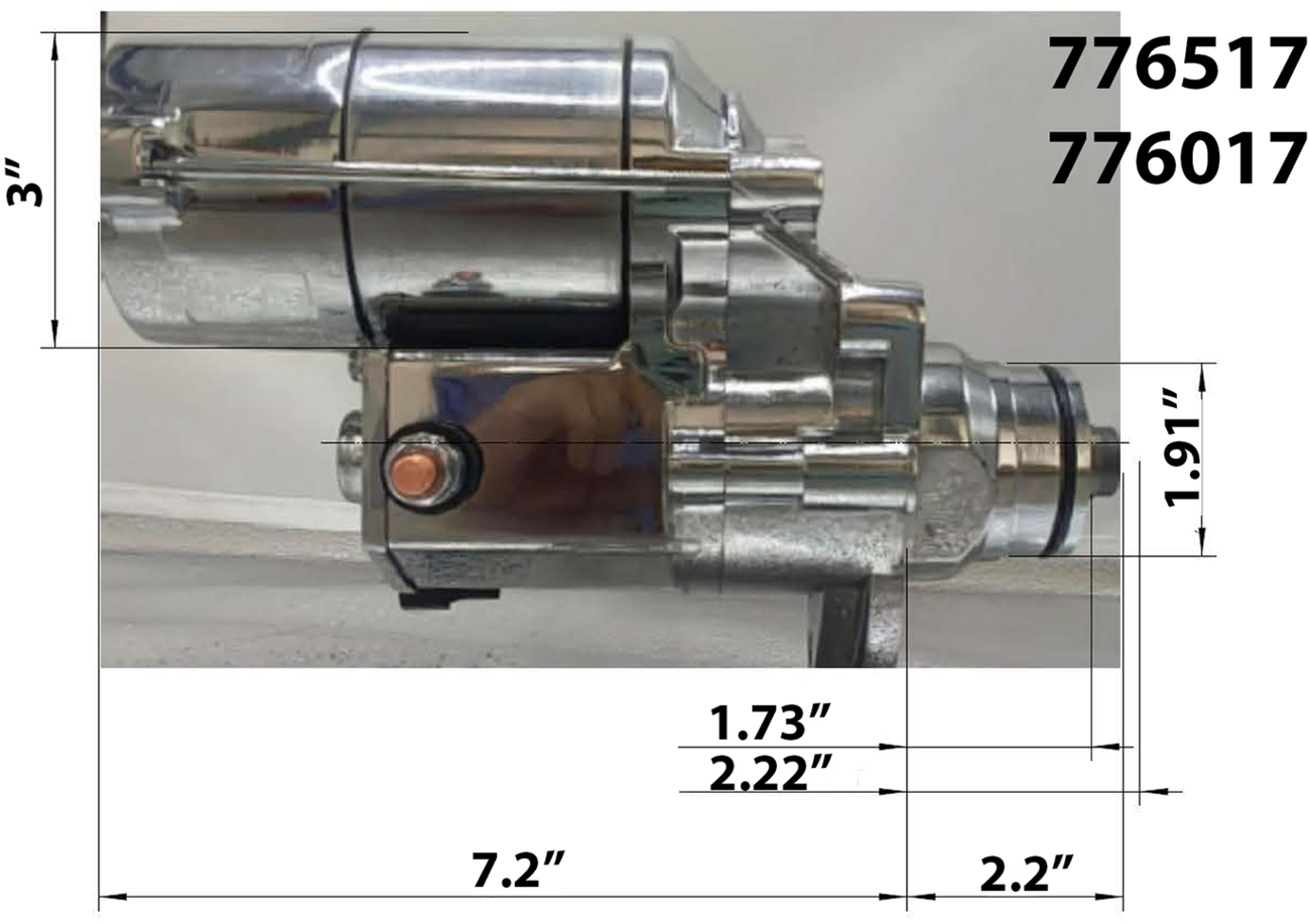 Slugger 1.8kW High-Torque Starter Motor