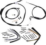 Complete Black Vinyl Handlebar Cable/Line Kit for Ape Hangers