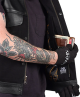 Kanan Leather/Denim Riding Vest
