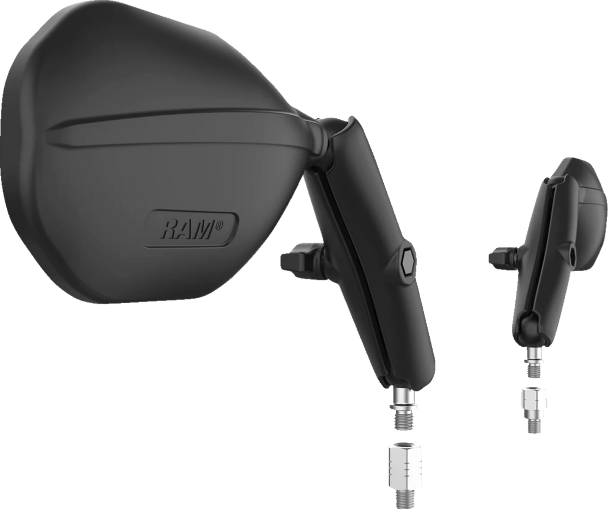 Tough-Mirror™ Kit with M10-1.25 Bases/Reverse Adapter - Long Arm