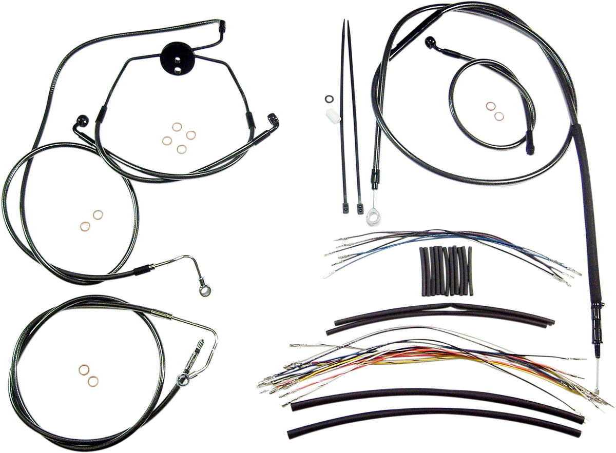 Black Pearl™ Designer Handlebar Installation Kit - 12"-14" - '08-'13 FLH