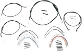 Complete Black Vinyl Handlebar Cable/Line Kit for Ape Hangers