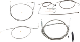 Standard Stainless Braided Handlebar Cable/Brake Line Kit