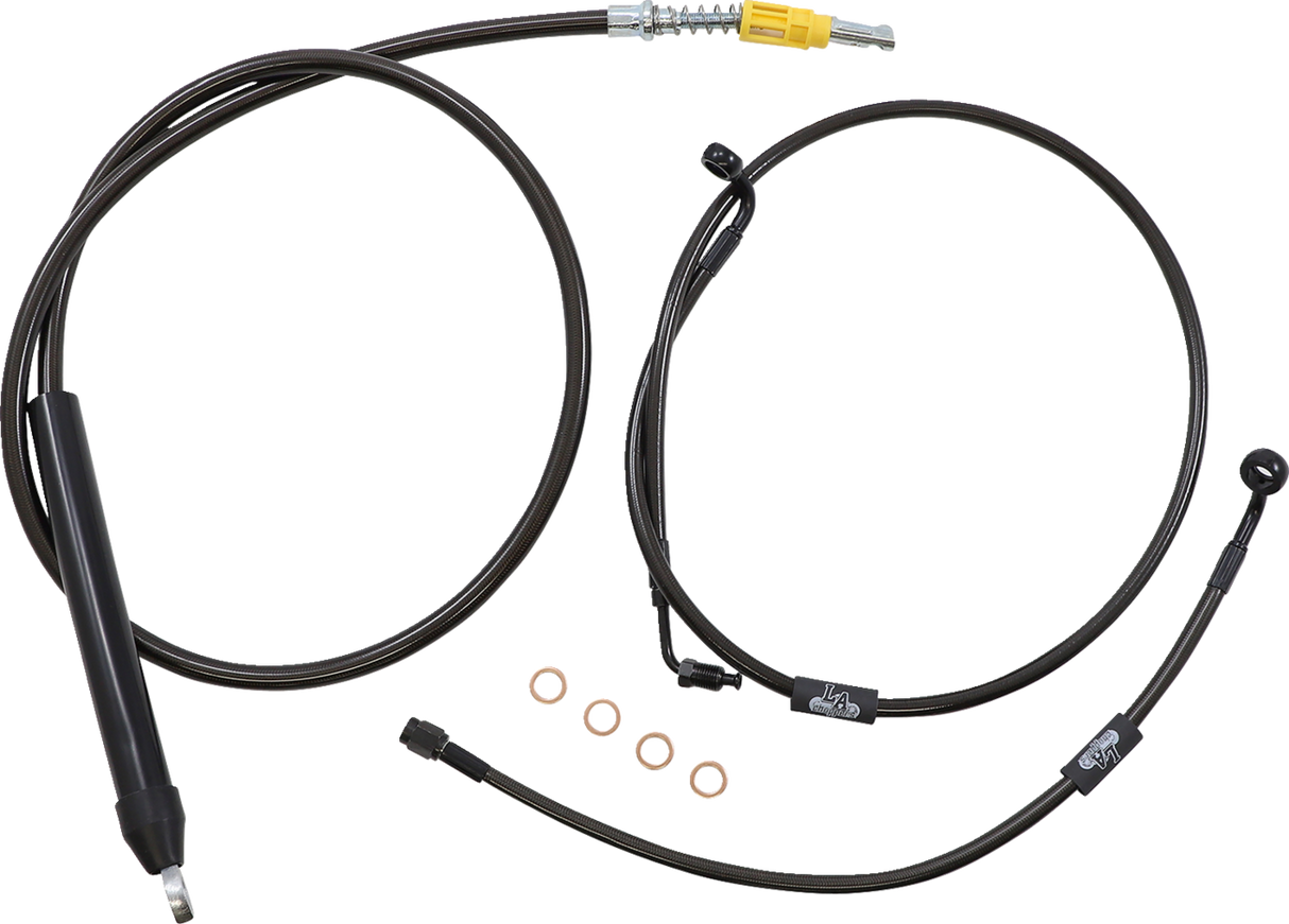 Standard Midnight Braided Handlebar Cable/Brake Line Kit — Ape Hanger