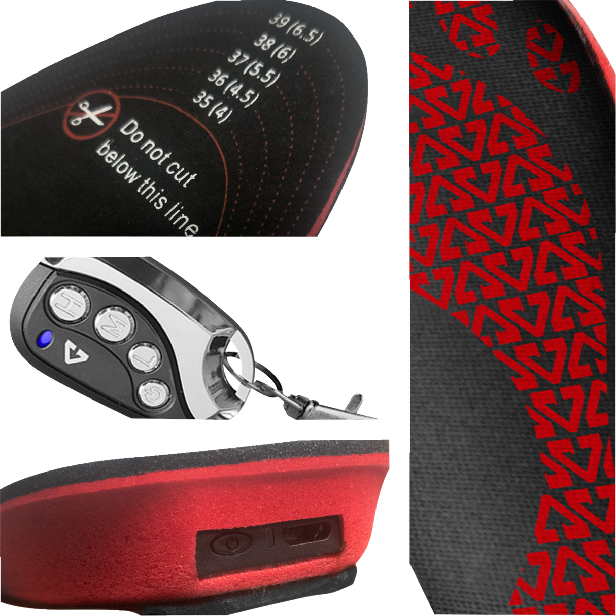 3V Rechargeable Heated Insoles with Remote