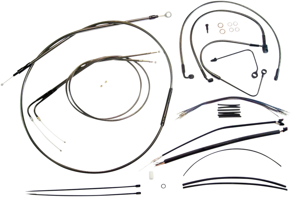 Black Pearl™ Designer Handlebar Installation Kit - 12"-14" - '15 FLS