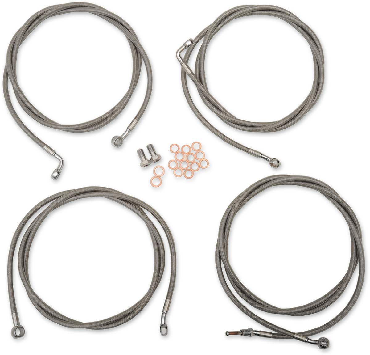 Standard Stainless Braided Handlebar Cable/Brake Line Kit