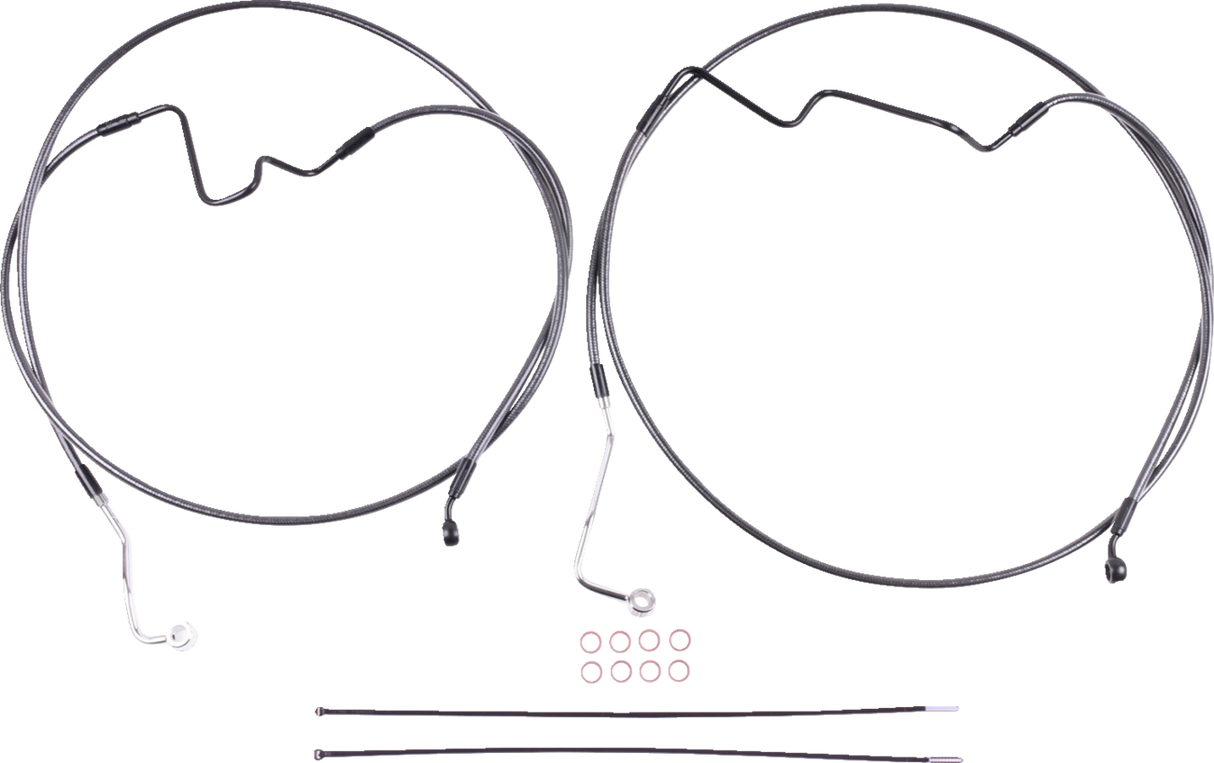 Brake Line Kit - Lower - BP - +4" - 35° Radial