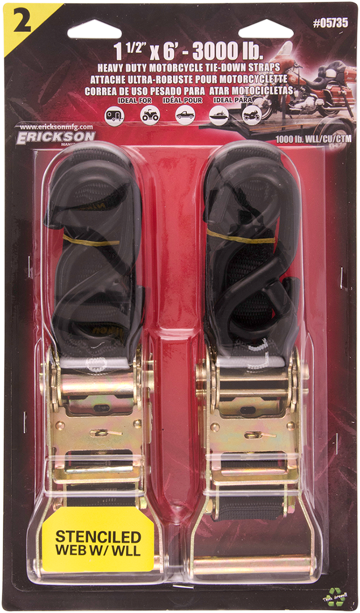 1.5" X 6' Ratchet Straps
