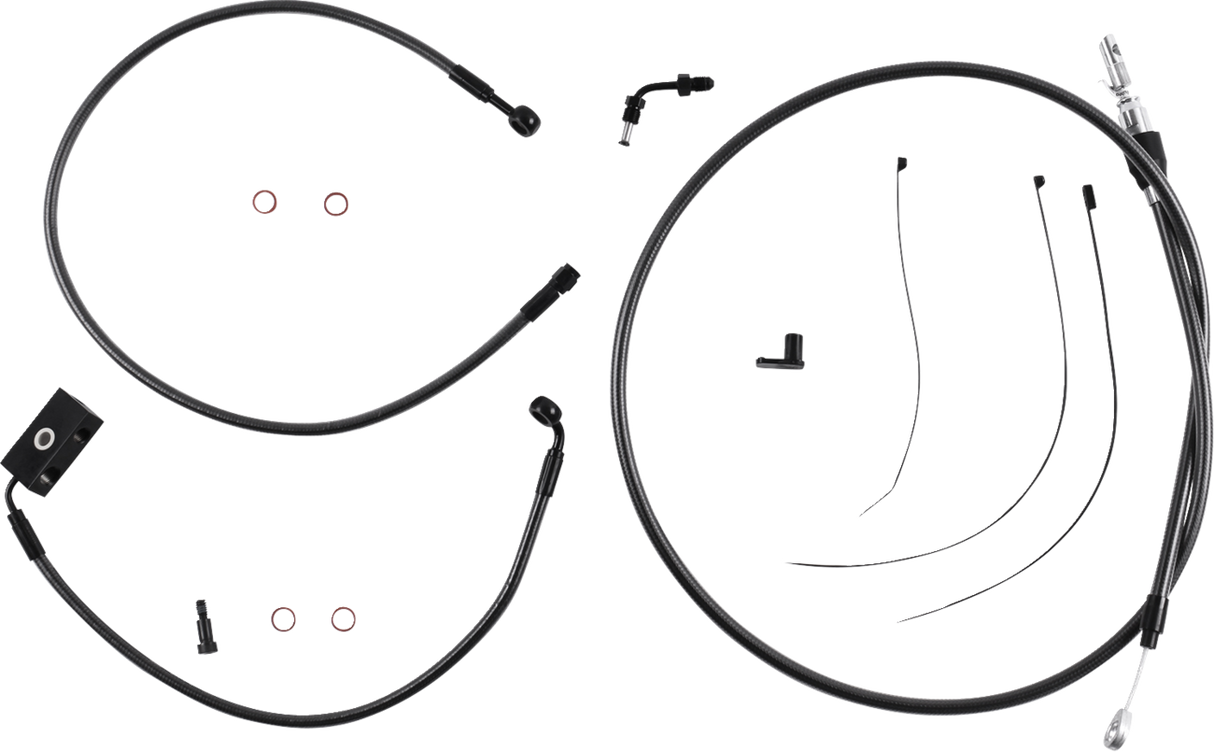 Black Pearl™ Designer Handlebar Installation Kit - 10" - '18-'24 Softail