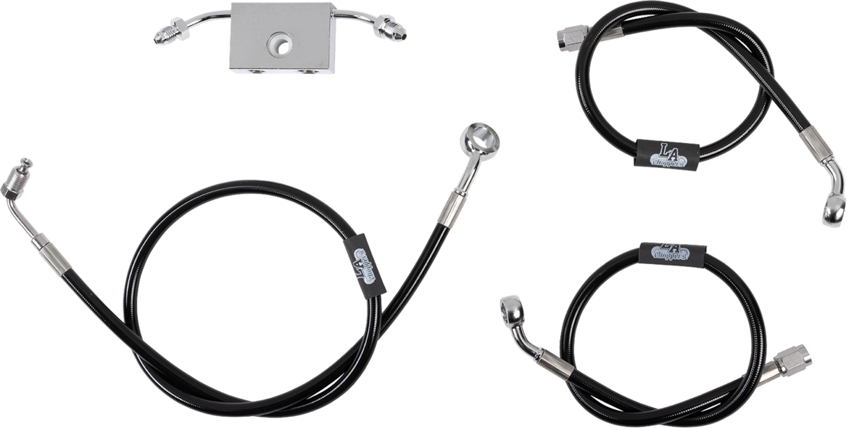 Black Braided Brake Line Kit