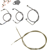 Standard Stainless Braided Handlebar Cable/Brake Line Kit