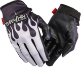 Stealth Leather Palm Flame Gloves