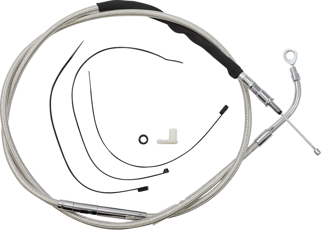 High-Efficiency Polished Stainless Clutch Cable - 71-3/4"
