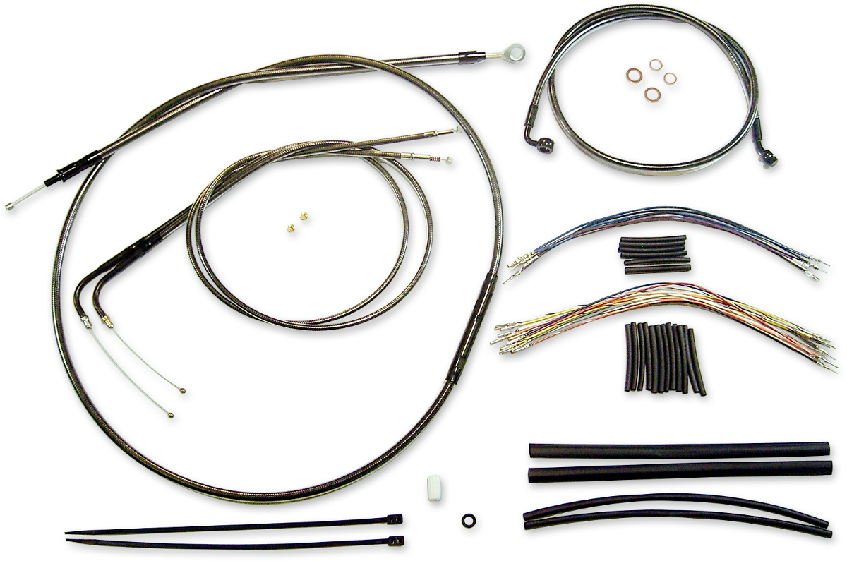 Black Pearl™ Designer Handlebar Installation Kit - 12"-14" - '06 FXD