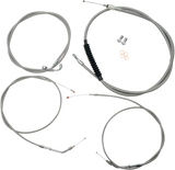Standard Stainless Braided Handlebar Cable/Brake Line Kit