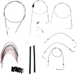Complete Stainless Braided Handlebar Cable/Brake Line Kit