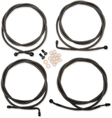 Standard Midnight Braided Handlebar Cable/Brake Line Kit — Ape Hanger
