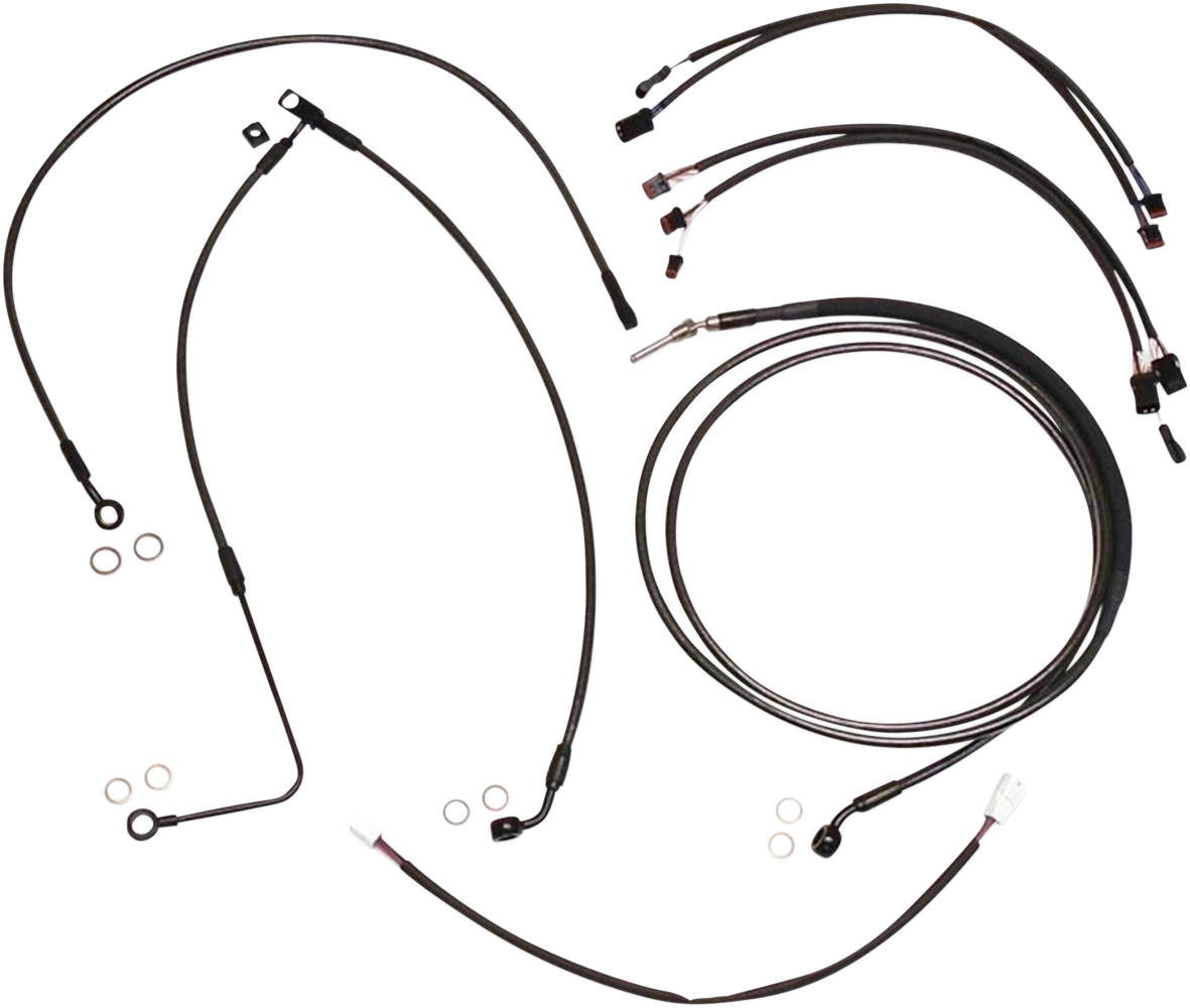 Black Pearl™ Designer Handlebar Installation Kit - 12"-14" - '16 FLSS