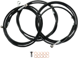Black Braided Brake Line Kit