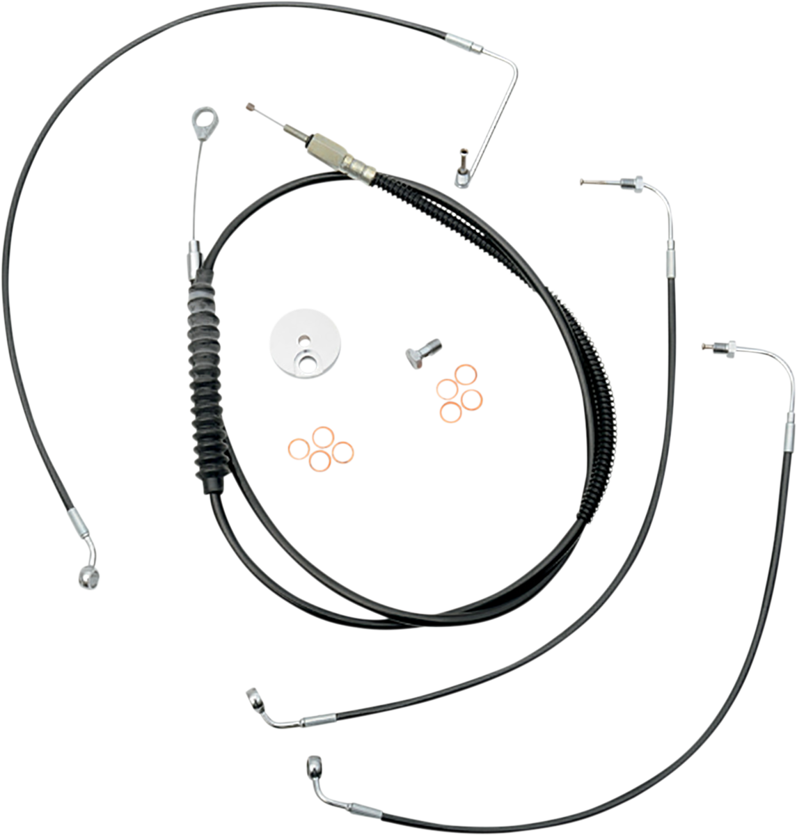 Standard Black Vinyl Handlebar Cable/Brake Line Kit — Ape Hanger