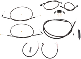 Complete Midnight Braided Handlebar Cable/Brake Line Kit — Standard