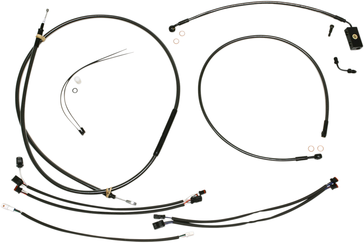 Black Pearl™ Designer Handlebar Installation Kit - 15"-17" - '18-'24 Softail
