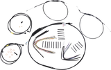 Complete Black Vinyl Handlebar Cable/Line Kit for Ape Hangers