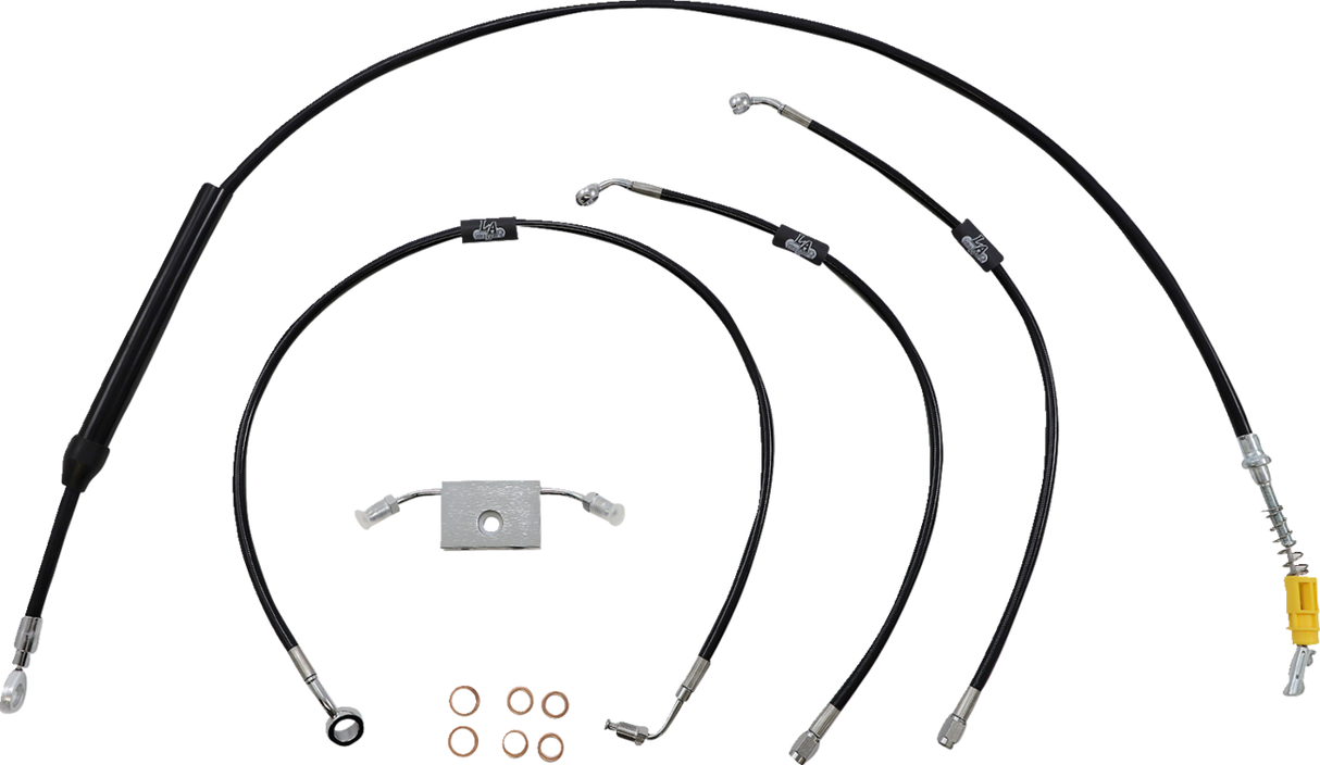 Standard Black Vinyl Handlebar Cable/Brake Line Kit — Ape Hanger