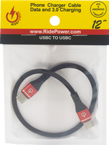 12" Male USB-C to Male USB-C Heavy-Duty Phone Charging Cable