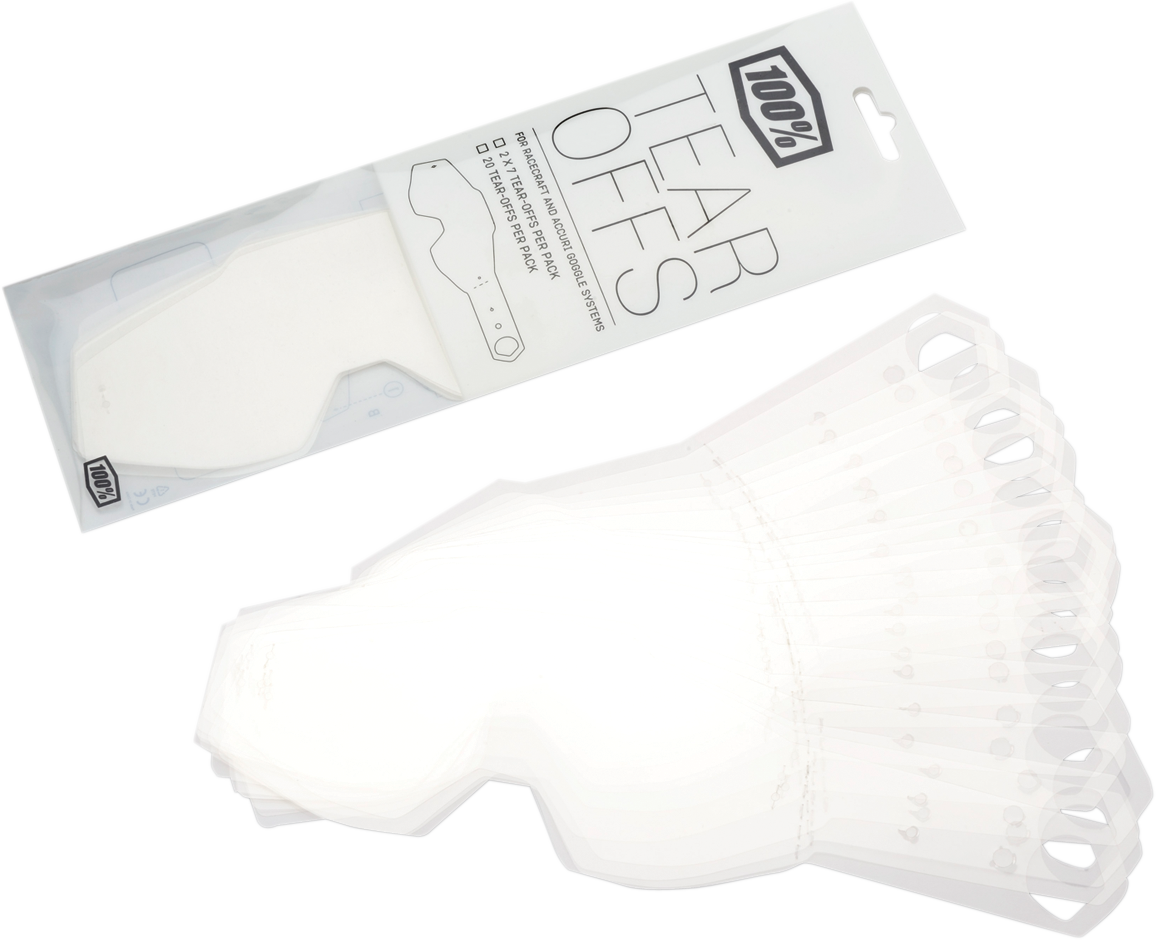 Racecraft/Accuri/Strata Goggle Tear-Offs — Clear