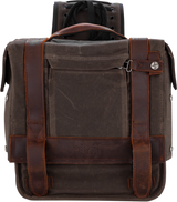 Throw-over Saddlebag — Wet-Waxed Cotton/Leather