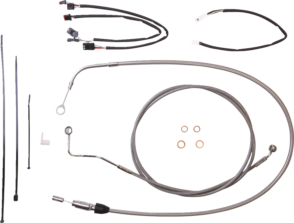 XR Handlebar Installation Kit - 12"-14" Ape Hangers - '21 FLH - Stainless Steel/Chrome