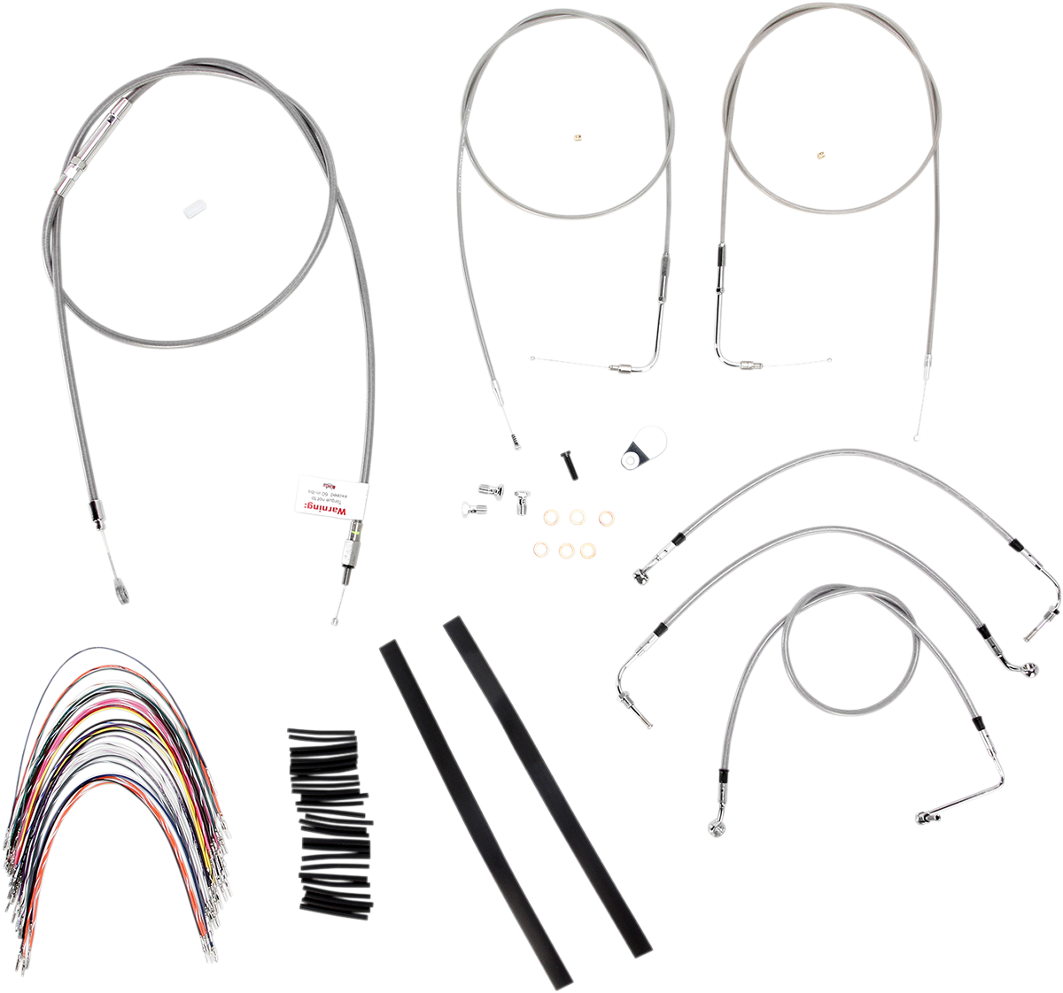 Complete Stainless Braided Handlebar Cable/Brake Line Kit
