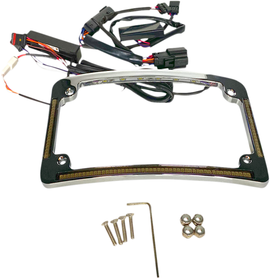 LED Radius License Plate Frame