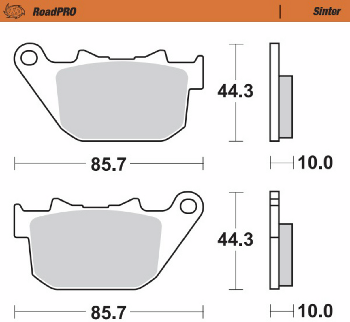 RoadPro Sintered Metal Brake Pads