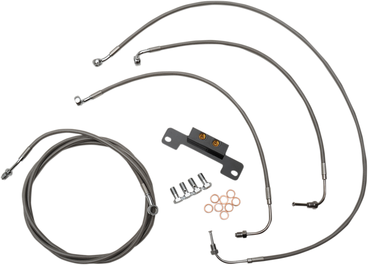 Standard Stainless Braided Handlebar Cable/Brake Line Kit